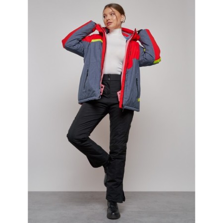 Ski jacket female winter, size 58, red color-12
