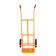 The trolley is manual, two -wheeled: load/p 130 kg, orange