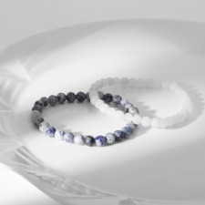 Set of bracelets 2 pcs., Shar No. 6 “Contact and Aquamarine”