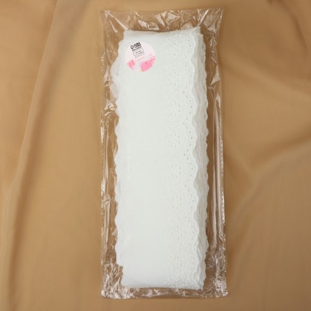 Lace embroidery, 65 mm × 13 ± 1 m, white color-2