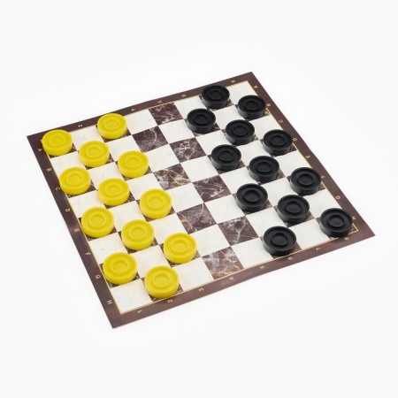 Checkers "giant", 24 pcs, field 48 x 48 cm, checker 5.5 x 1.5 cm-1