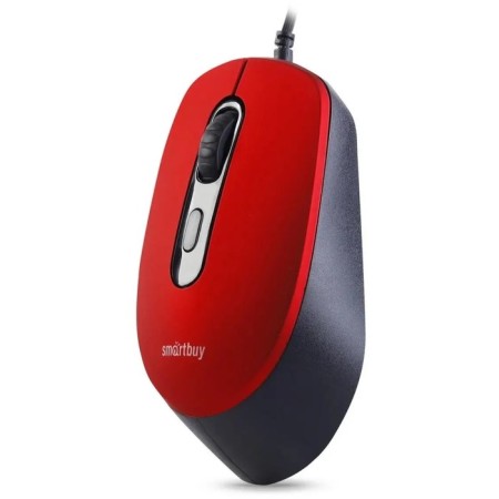Mouse Smartbuy One 265-K, game, wired, optical, soundless, 2400 dpi, USB, red-3