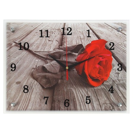 Carty clock is wall, interior "red rose", silent, 30 x 40 cm