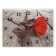 Carty clock is wall, interior "red rose", silent, 30 x 40 cm