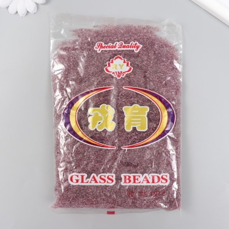 Glass beads 12/0 "dusty pink" transparent 450 gr-2