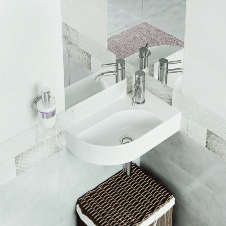 Cersanit Cameo 45 sink, with 1 hole for the mixer, white-1