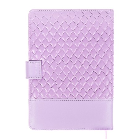 The diary is low, A5, 136 sheets, leatherette, Devente. Tailor, a solid cover with foam rubber, knife, perforation, liesse, block 70%, lilac-13