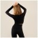 Sports top with long sleeve, size m, black color
