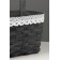 Wicker basket 22 x 17 x 11 cm, handle h = 16, gray with Bahram