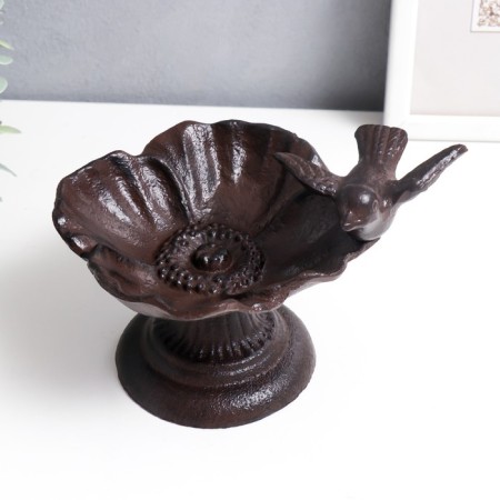 Souvenir cast iron stand "Bird on the flower" 11x14x18 cm-1