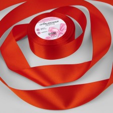 Satin tape, 40 mm × 23 ± 1 m, red color
