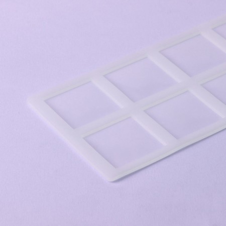 Square chocolate form, silicone, 8 cells, 22.5 × 11 × 0.3 cm, color transparent color-1