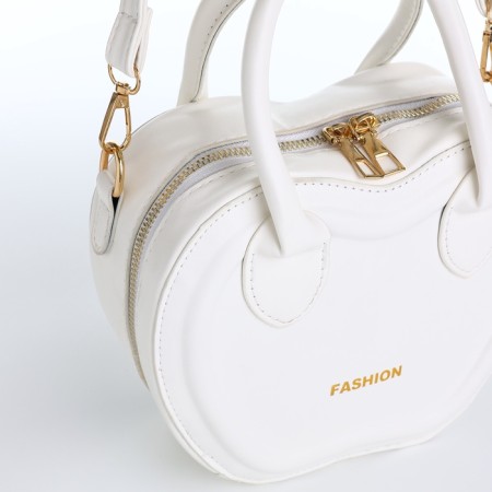 Bag Women's Cross-Bodi with a zipper, white color-6