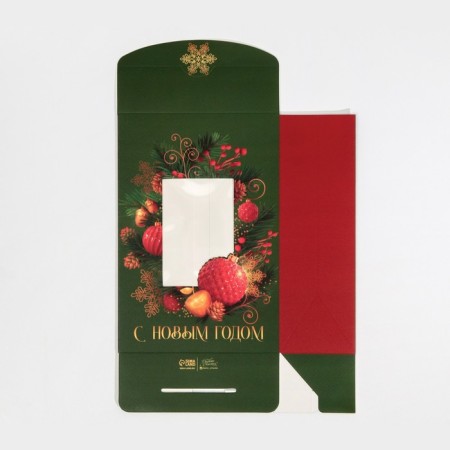 Folding “Wreath” box, 15 x 7 x 22 cm, new year-4