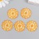 Decor for creativity plastic "Lace Flower" Orange 3.2x3.3 cm
