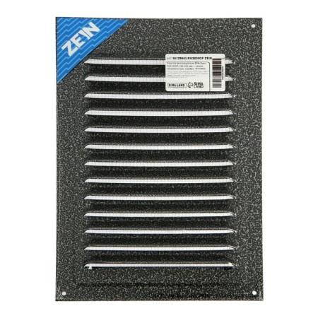 Ventilation grate Zein Lux RM2030SR, 200 x 300 mm, with a grid, metal, silver-7