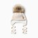Children's cap with insulation, rr 42-44, milk color