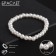 Bracelet Pearl "Bride" ball No. 4, white color, d = 5.5 cm