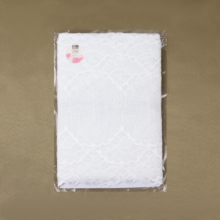 Lace elastic fabric, 180 mm × 2.7 ± 0.5 m, white color-4