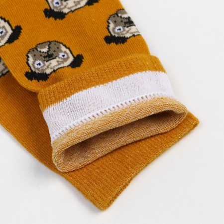 Socks "dog", mustard color, size 25-27-3