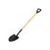 Shovel is universal, acute, l = 132.5 cm, for bulk cargo, wooden stalk with a pen, Sibrtekh