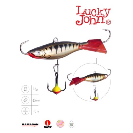 Balancir Lucky John Viking 6 + tee, 6 cm, color 11hrt blister