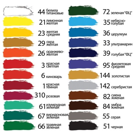 Acrylic paint in a tube, set 24 colors x 12 ml, Brauberg Art Debut, 191127-2