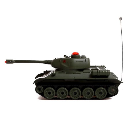 Tank battle T34 VS M1A2, on the radio control, 2 tanks, light and sound-6