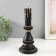Souvenir Polystone Light "Candle" 2xlr44 black with gold 10x10x24.5 cm