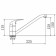 Fashun A4915 kitchen mixer, single -leaf, pour 225 mm, brass, chrome