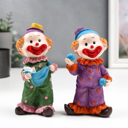 Polystone souvenir "Clown in a pea costume" MIX 15.5x7x5 cm