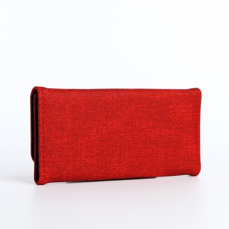 Women's wallet on magnet, red color-1