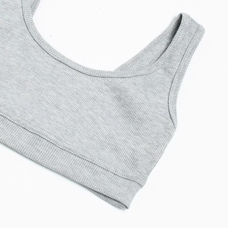 Top female shortened Mist Old School size 46, gray color-6