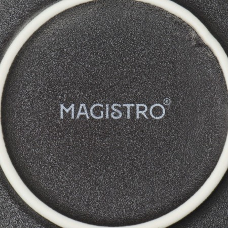 A set of plates of lunch porcelain Magistro Lofty, 6 objects: D = 26.7 cm, black color-5