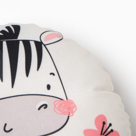Decorative Ethel Pillow "Zebra" D 30 cm, velor 100% p/e 1702853-1