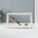 Souvenir Ceramics "Cats Mouse - Chase. Rectangle" White with silver 5.5x21.5x13 cm