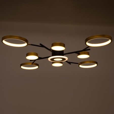 Luer with PDU 2300/9GD LED 190W 3000-6000k gold 85x85x9 cm Bayerlux-4