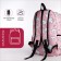 School backpack from textiles on lightning, 3 pockets, pencil case, pink color