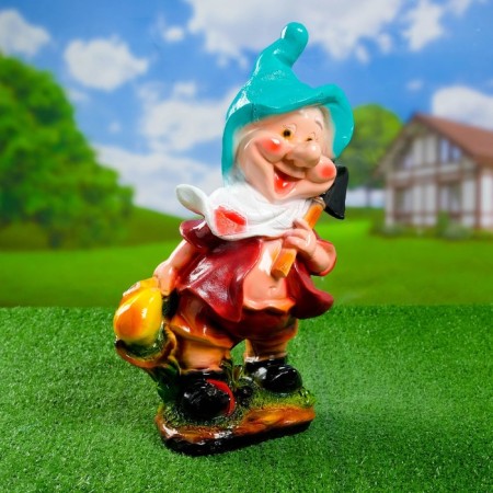 Garden figure "Dwarf with fruits" 14x23x42cm