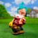 Garden figure "Dwarf with fruits" 14x23x42cm