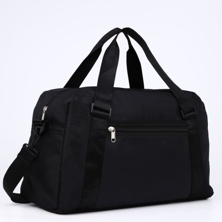 Sports bag with lightning, long belt, black color-2
