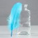 A set of feathers of the goose 13-18 cm, 20 pcs, light turquoise