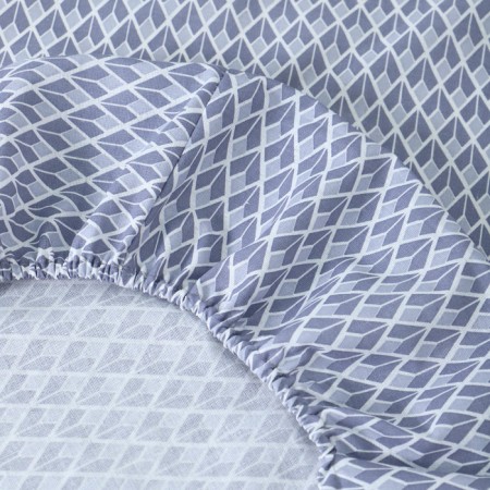 Bishop on the elastic band ATRA 140x200x20, Gloris Gray Clot 120g/m, HL100%-3
