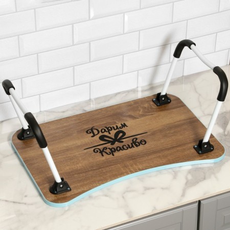 Table - breakfast tray, for a laptop, folding, blue, 60x40 cm-9