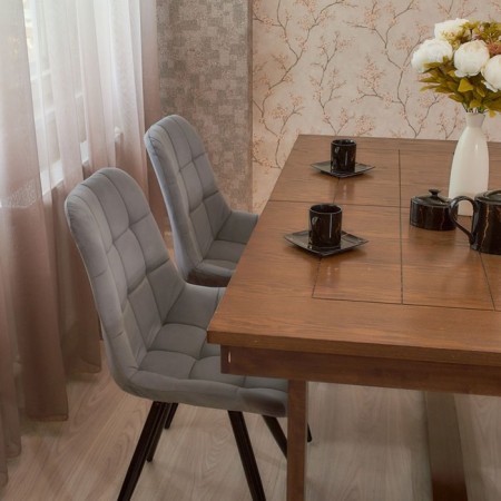 Dining stool Polini Home Verona SM, color gray-black-7