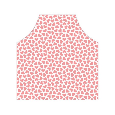 Apron kitchen with a photo print "Pink Heart", adjustable, size OS-2