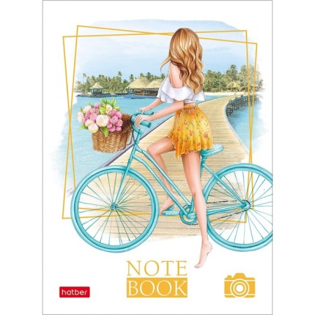 Notepad A6, 48 sheets, "Thy Eyes", cover covered paper, 8 designs, mix-6