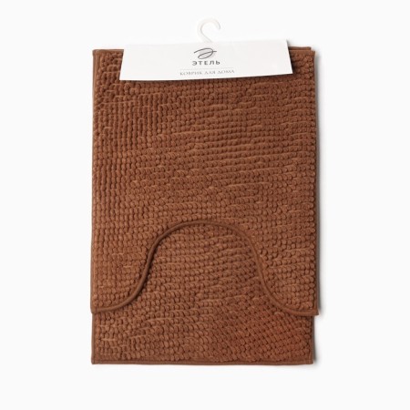 Set of bathroom rugs Ethel Bukley Color Coffee 2 pcs, 38x58 cm, 48x38 cm-8