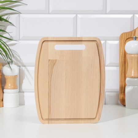 Board wooden board with a gutter 22x18x0.8 cm birch-1