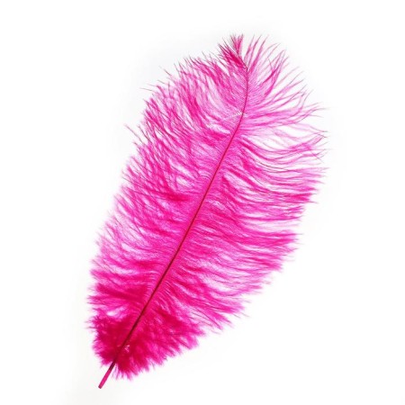 Feather for decor, size: 25-30 cm, fuchsia color